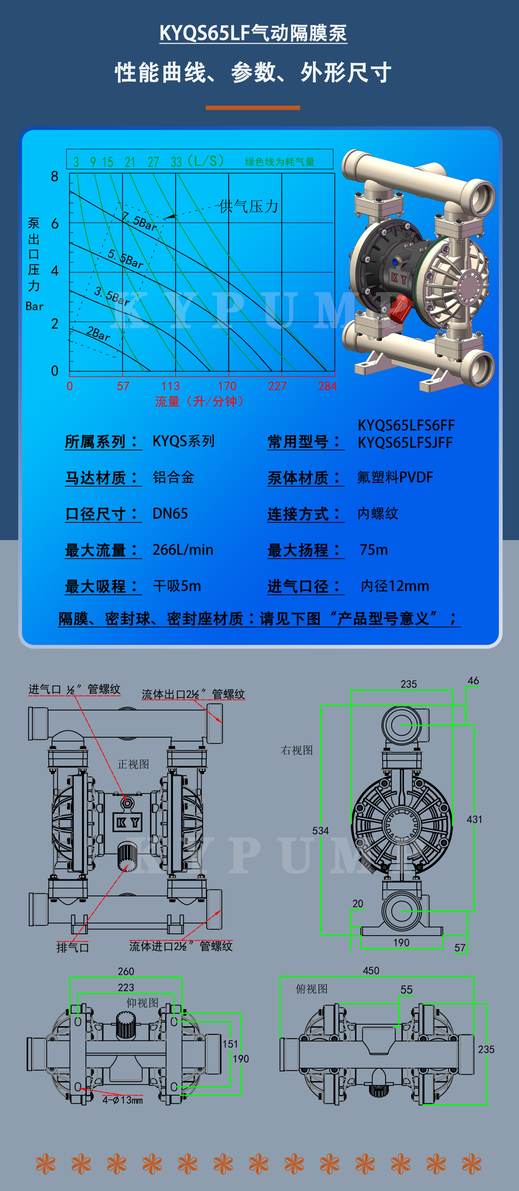 KYQS65LF泵詳細參數(shù)