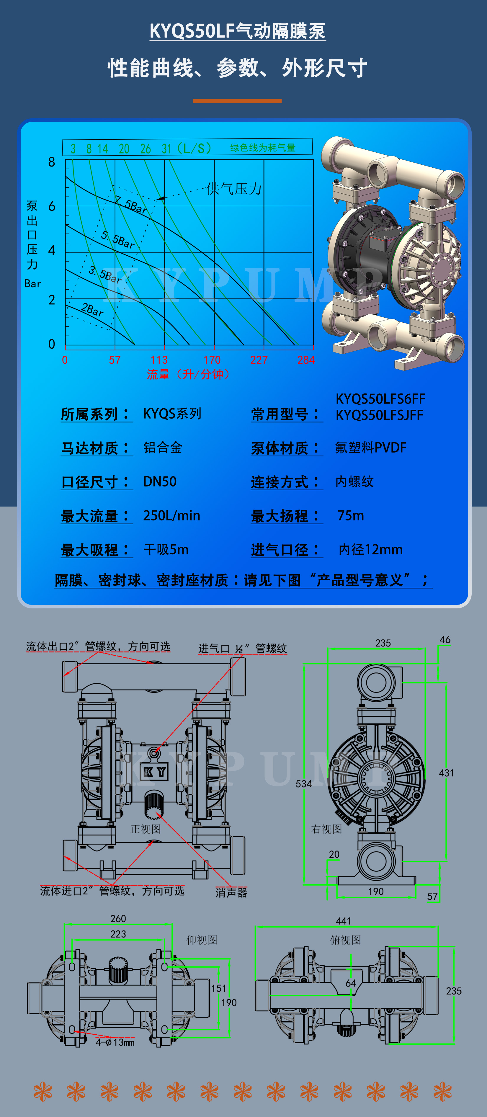 KYQS50LF泵詳細參數(shù)