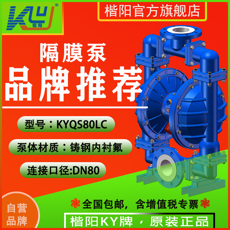 KYQS80LC鋼襯氟氣動隔膜泵4