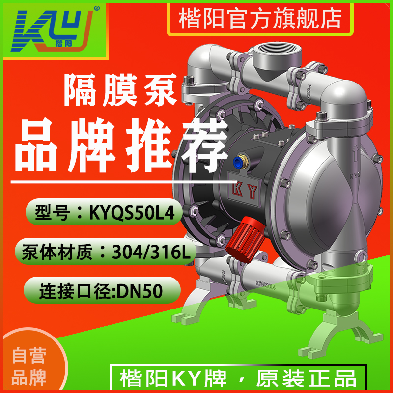 KYQS50L6不銹鋼316L氣動(dòng)隔膜泵4